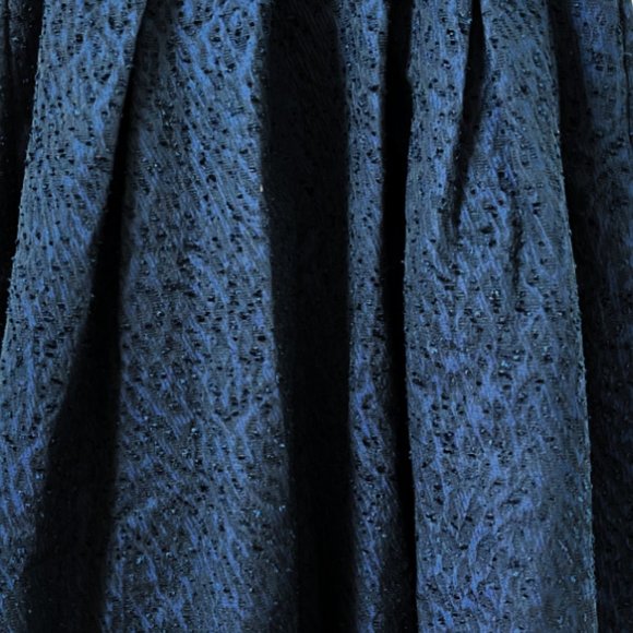 New Deep Blue and Black Textured Evening Skirt in Midi Length 10 - Picture 2 of 3